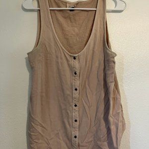 UNIVERSAL THREAD PINK BUTTON-DOWN TANK TOP